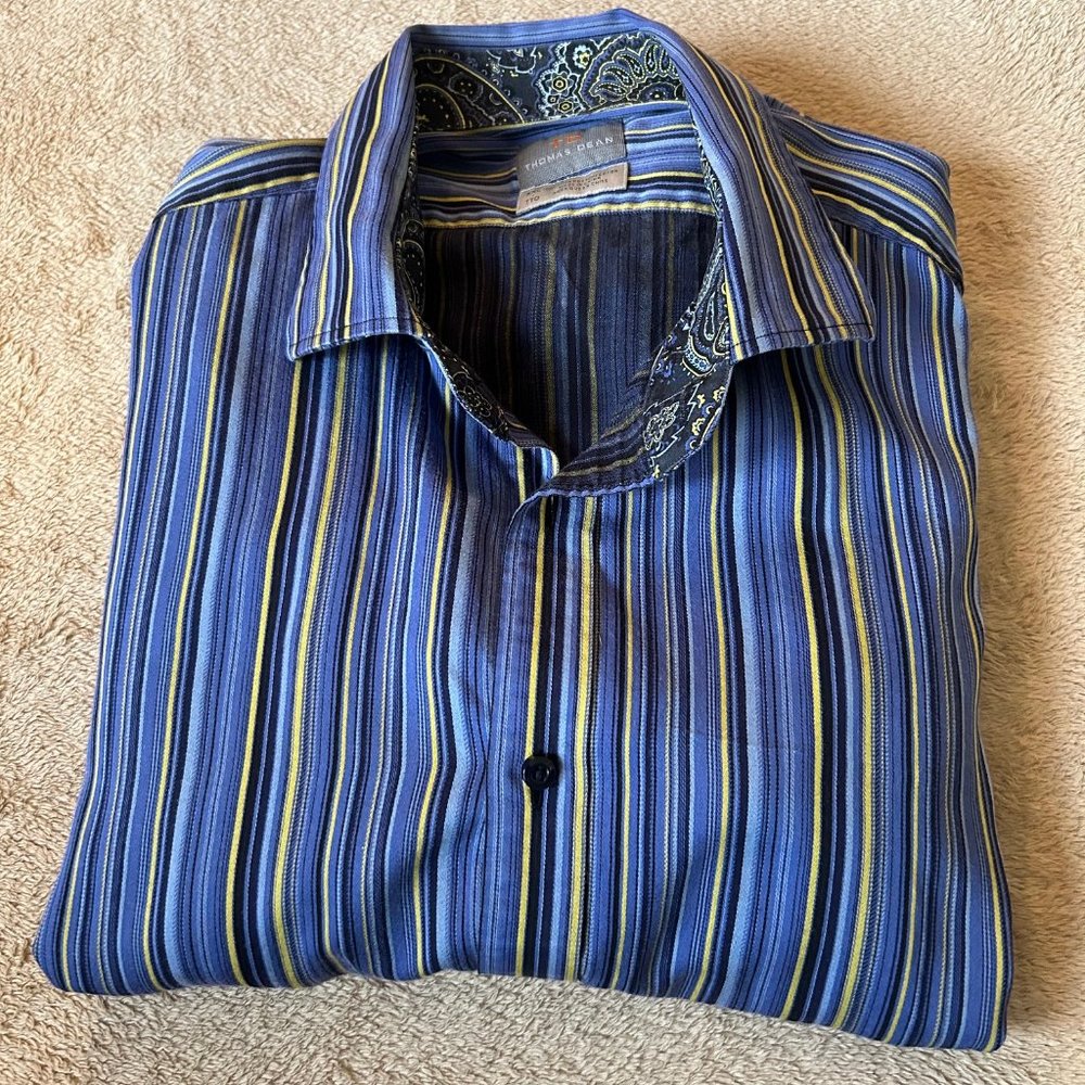 FINAL PRICE: Thomas Dean Long Sleeve Button Down XXL